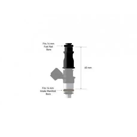Adaptateur injecteur EV14 Compact "Pico" Embase 14 mm / Longueur 60mm | Haltech – HT-080006 Haute Qualité