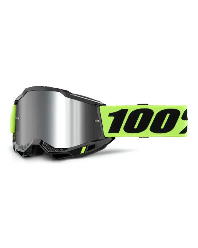 Masque Moto Cross100%Accuri 2 jaune fluo Réduction