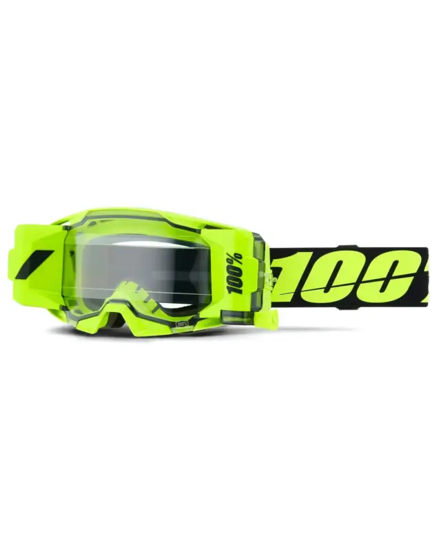Masque Moto Cross100%Armatic Forecast jaune fluo Promotion