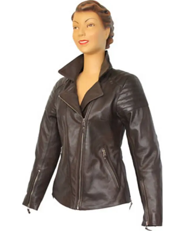 Prix Réduit Blouson Cuir MotovaughanFemme MIA cuir plongé