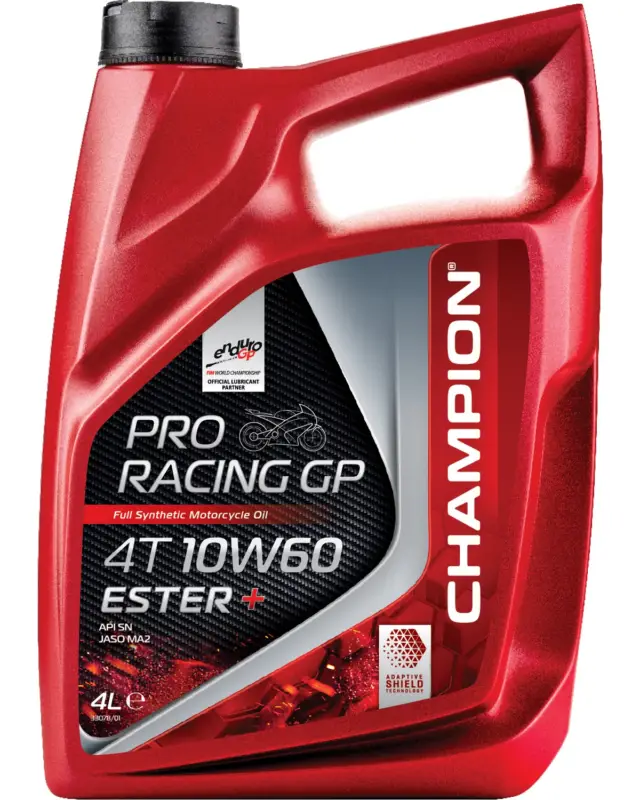 Huile 4 Temps Motochampion PRORACING GP 4T 10W60 004L -100% Synthèse ESTER+ Petit Prix
