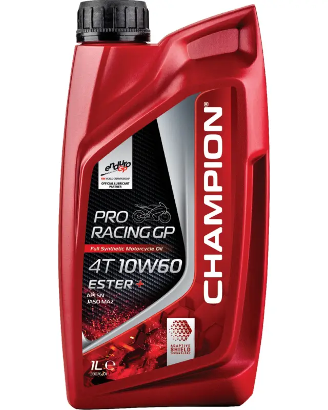 Nouvel Arrivage Huile 4 Temps Motochampion PRORACING GP 4T 10W60001L -100% Synthèse ESTER+