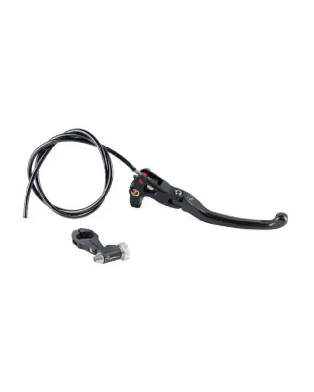 Levier Frein Motolightech Levier de frein pliable/réglable à gauche LIGHTECH Alien magnésium/aluminium inserts caoutchouc noir Pas Cher