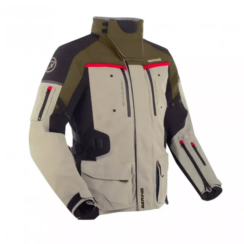 Veste moto BERING FREEWAY Beige/Noir Certifié
