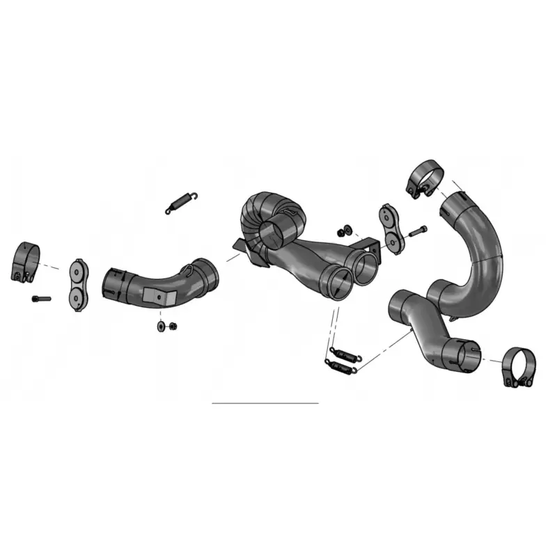 Commander Vite Tube collecteur décatalyseur racing 80036 pour échappement LeoVince et origine sur Ducati Multistrada 1100 V4/ S /Pikes Peak