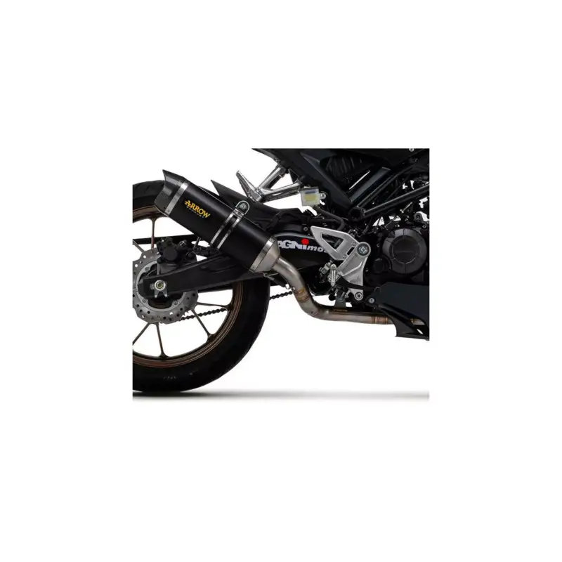 Ligne complète THUNDER ARROW 51519AKNW Aluminium « Dark » noir embout carbone pour Honda CB125R 2021 et + Satisfait Ou Remboursé