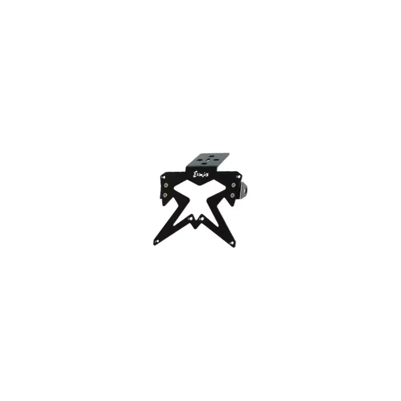 SUP09 Support de plaque universel Ermax Aluminium noir + supports clignotants Must-Have
