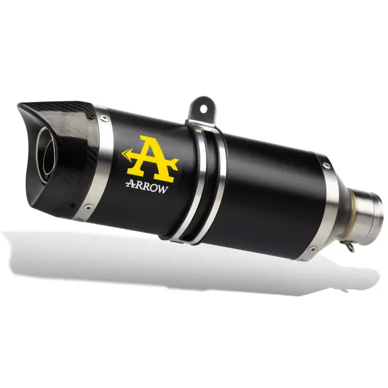 Silencieux THUNDER ARROW Aluminium "Dark" noir embout carbone pour Honda CB650F 2014-2018 Petit Prix