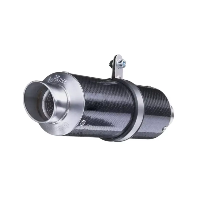 Échappement silencieux Slip-On LeoVince universel GP CORSA Racing Carbone, sortie pipette, Ø 54 Réduction