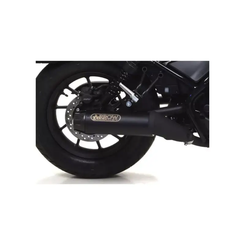 Haute Qualité Silencieux REBEL ARROW Inox "Dark" noir embout carbone pour Honda CMX500 Rebel 2017 et +