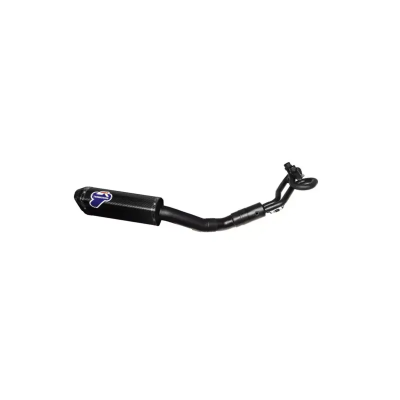 Affaire À Saisir Ligne complète Termignoni Inox BLACK EDITION, silencieux court" Scream" Inox noir embout Carbone pour Yamaha TMax 560 / Tech Max