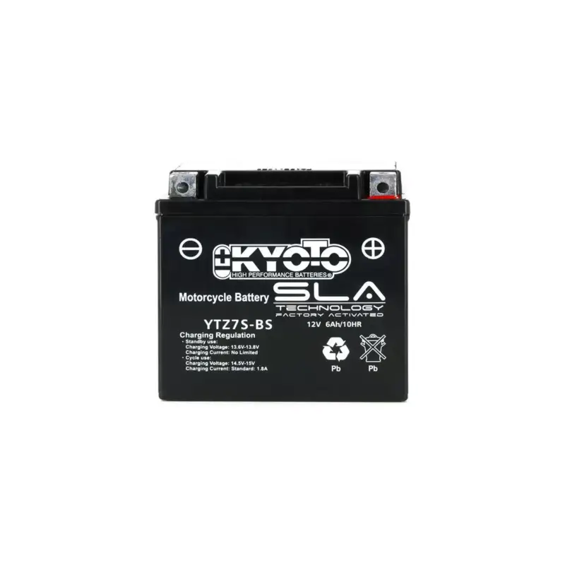 Soldes Batterie Kyoto KTZ7S-FA – SLA AGM – Sans Entretien – Prête à l&rsquo;Emploi – Equivalente YTZ7S-BS