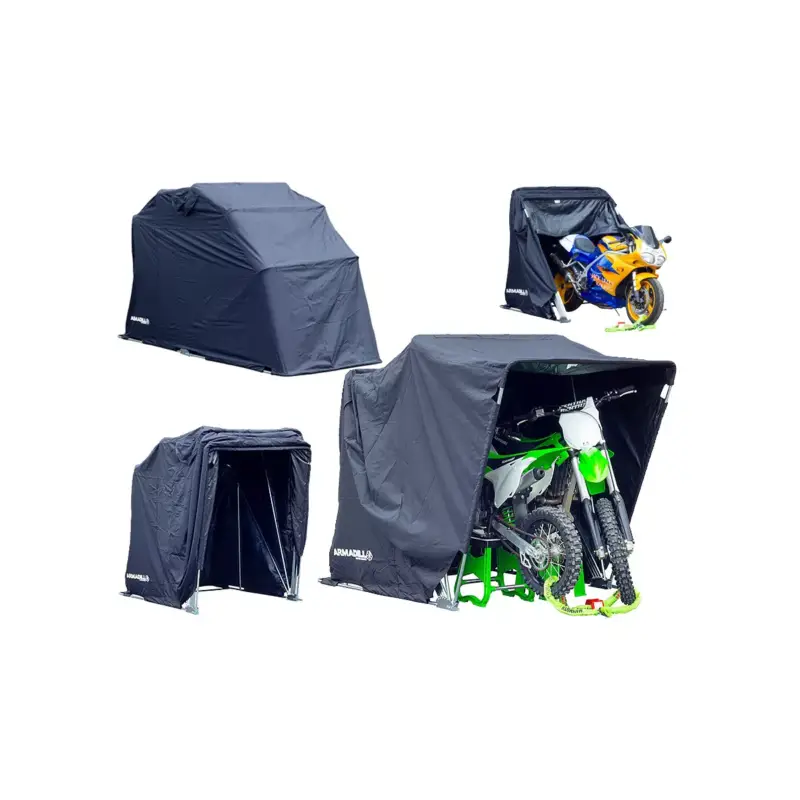 Garage ARMADILLO abris de rangement imperméable pour moto, scooter, vélo ou quad Paiement Sécurisé