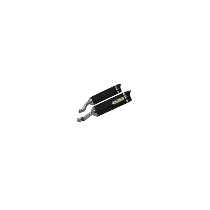 Marque Silencieux THUNDER ARROW Aluminium "Dark" noir embout inox, droit et gauche, pour Kawasaki Z1000 2010-2020