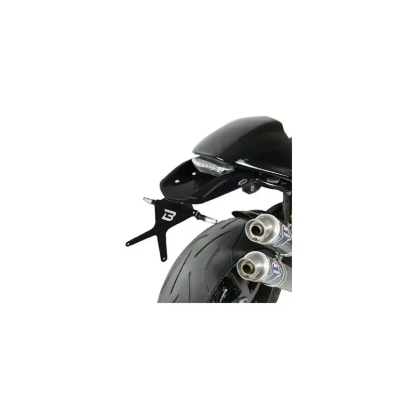 Prix Promo Support de plaque inclinable BARRACUDA Aluminium / Inox pour Ducati Monster 600, 620, S2R 800, S2R 1000