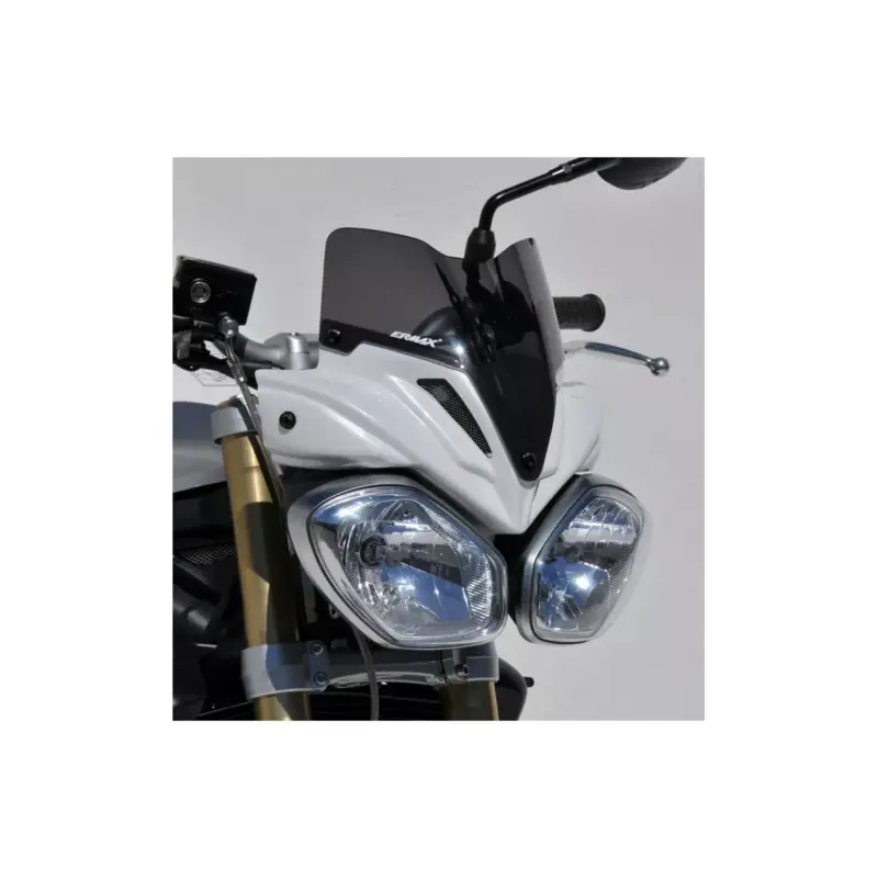 Offre Spéciale Saute-vent déflecteur Ermax, avec bulle noire claire, pour Triumph Street Triple / R 675 2013-2015