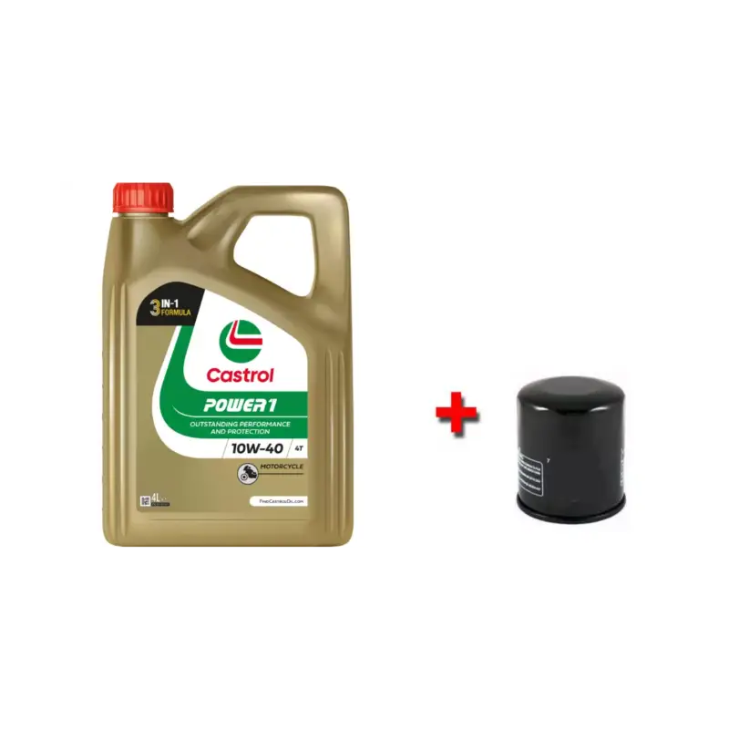Pack vidange pour Yamaha MT07, XSR 700, Tracer et Tenere 700 (huile Castrol POWER1 10W40 (4l) + filtre offert) Soldes