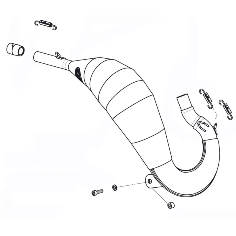 Réduction Tube collecteur décatalyseur racing 80017 pour échappement LeoVince sur Rieju MRT 50 / MRT 50 PRO / MRT 50 SM PRO 2021 et +