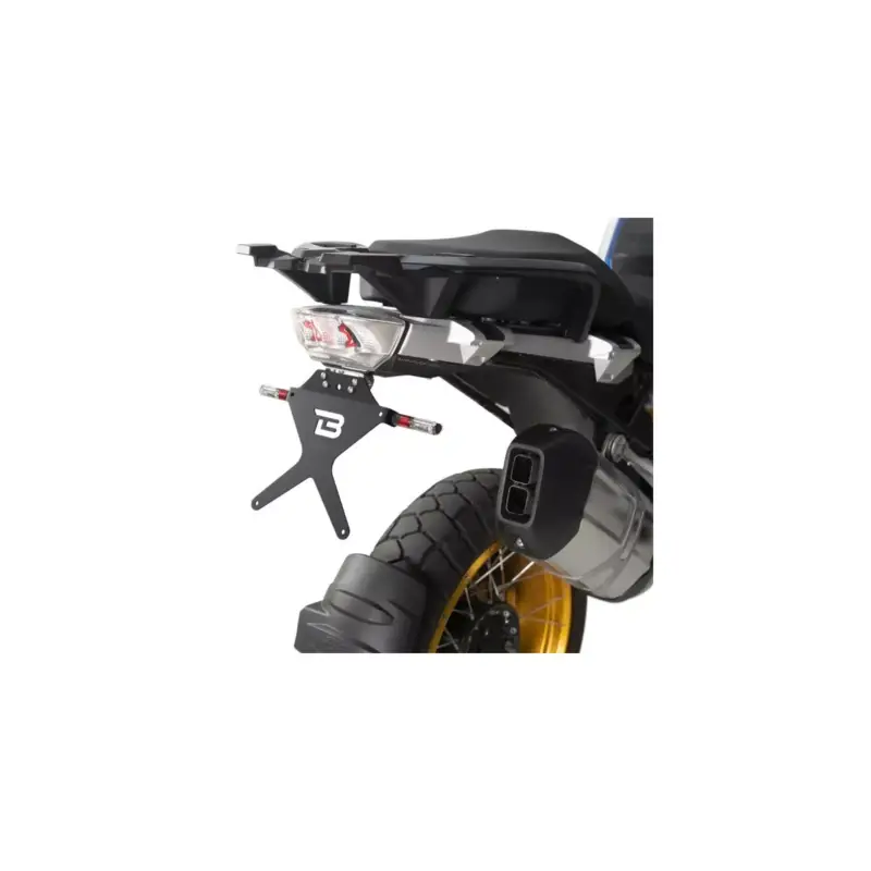Support de plaque inclinable BARRACUDA Aluminium / Inox pour BMW R1250GS, R1200GS 2013 et + Nouveauté