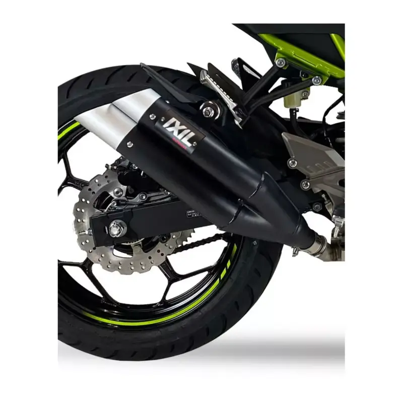 Echappement IXIL DUAL HYPERLOW XL BLACK EDITION pour Kawasaki Ninja 125 et Z125 2019 et +, Ninja 250SL et Z250SL 2015-2017 Dernier Modèle