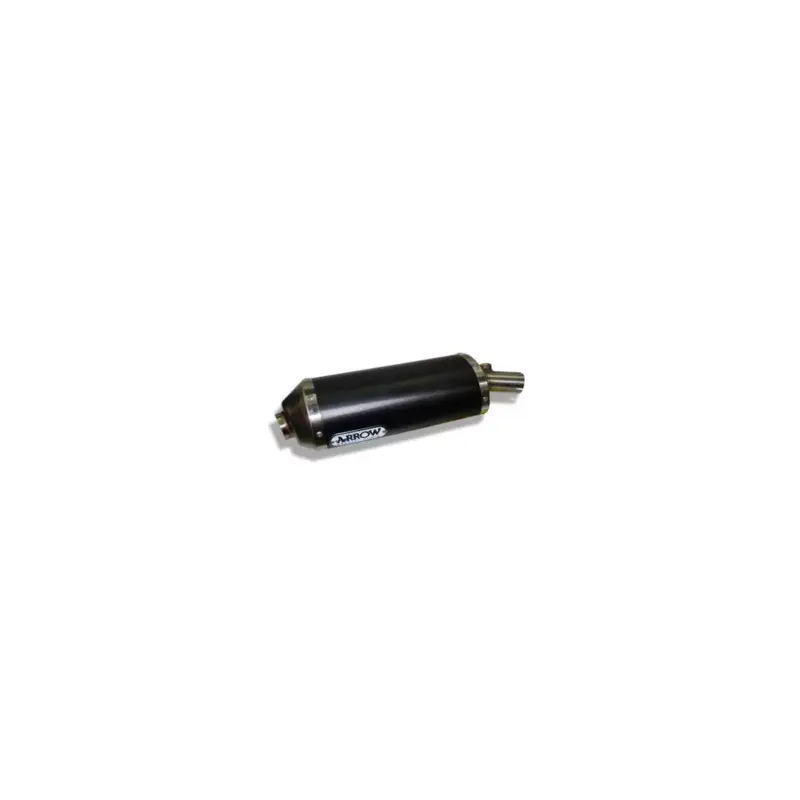Silencieux MAXI RACE-TECH ARROW Aluminium "Dark" noir embout inox pour Kawasaki ER6N et ER6F 2005-2011 Dernier Modèle