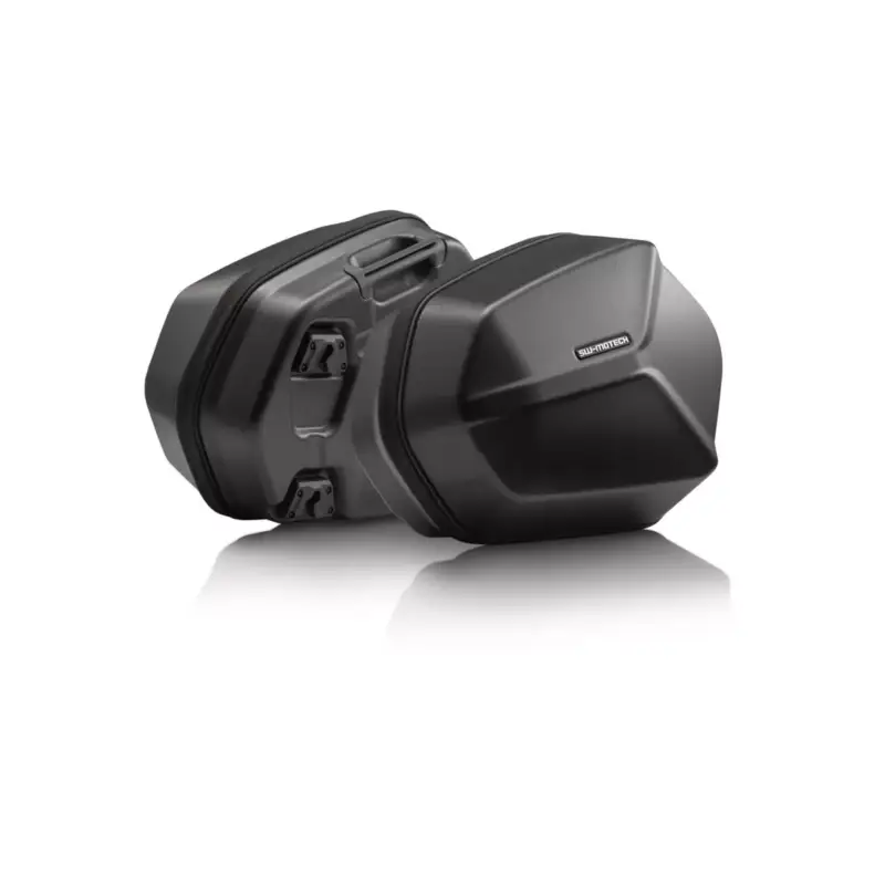 Set de valises laterales AERO ABS 2x 25 litres. Plastique rigide ABS. Noir. Commande En Gros